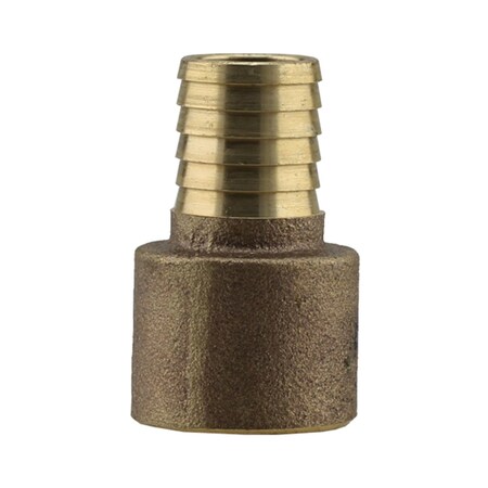 Plumb Eeze Pipe Adapter, 3/4 In, FPT X Insert, Bronze